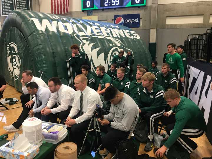 Utah Valley Wrestling Coaching Staff and Wrestlers